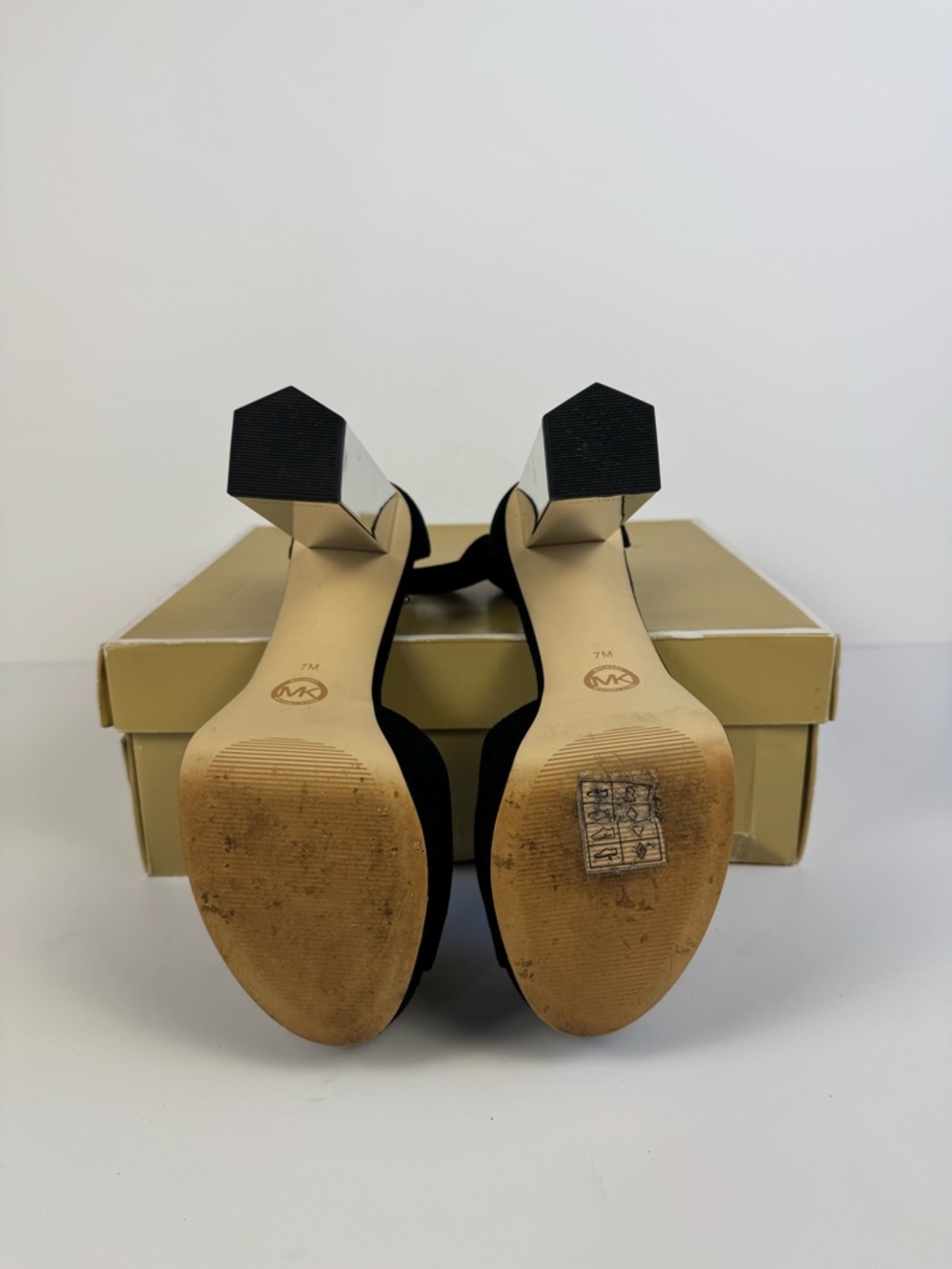 Michael Kors Petra Suede Platform Sandal Black Size 7 - Picture 12 of 15